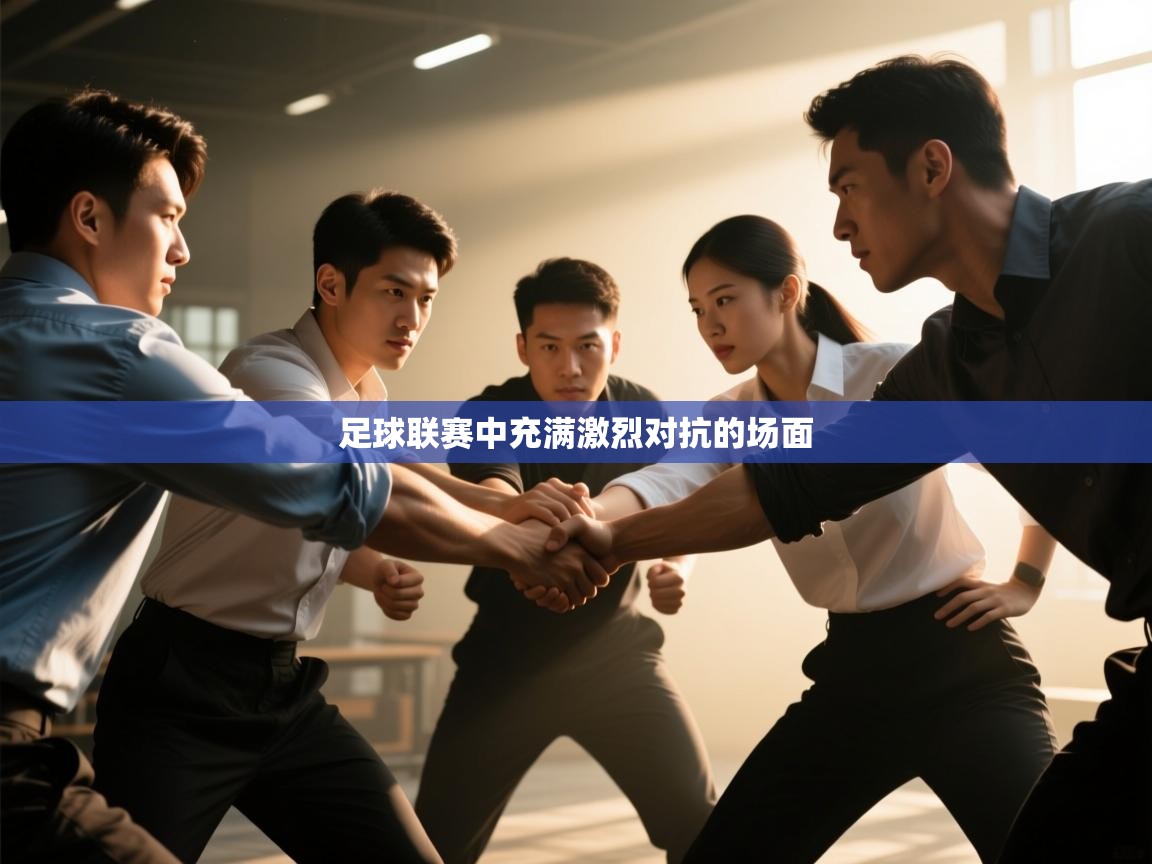足球联赛中充满激烈对抗的场面  第1张
