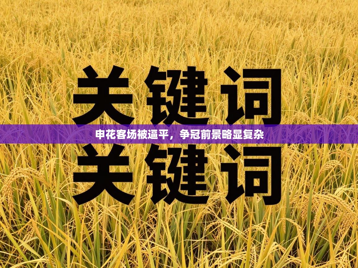 申花客场被逼平,争冠前景略显复杂 第1张